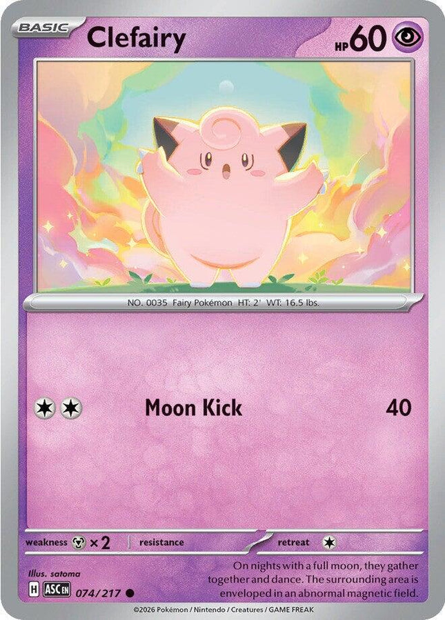 Clefairy 074/217 Non-Holo Ascended Heroes Pokemon Card