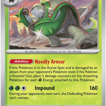 Chesnaught 007/086 Reverse Holo Chaos Rising Pokemon Card