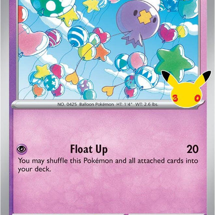 Drifloon 073/128 Anniversary Holo 30th Celebration Pokemon Card