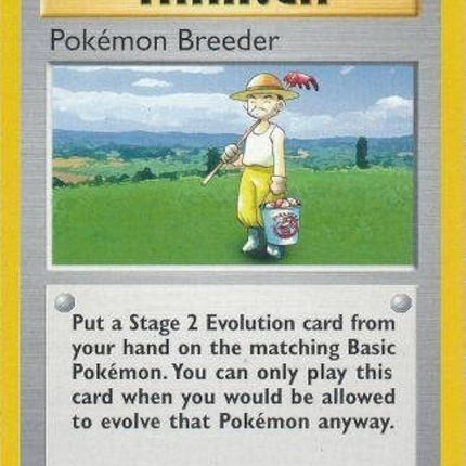 Pokémon Breeder 76/102 Rare Base Set Shadowless Pokemon Card