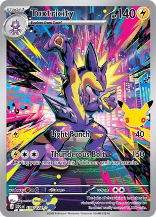 Toxtricity 134/128 Illustration Rare 30th Celebration Pokemon Card