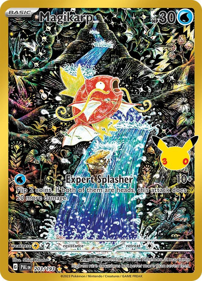 Magikarp 203/193 30th Anniversary Classic Collection Holo 30th Celebration Pokemon Card