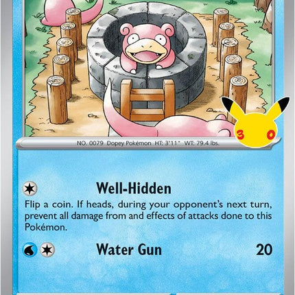 Slowpoke 016/128 Anniversary Holo 30th Celebration Pokemon Card