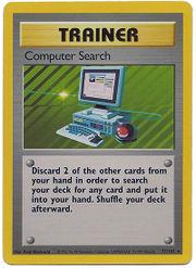 Computer Search 71/102 Rare Base Set Unlimited Pokemon Card