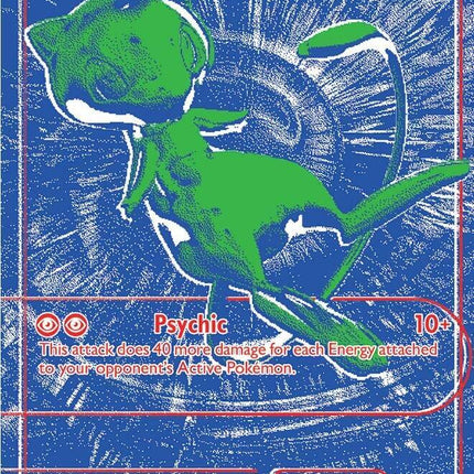 Mew B/RGB Blue Secret Variant 30th Celebration Pokemon Card