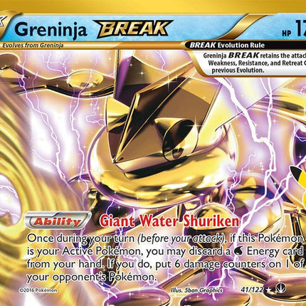 Greninja BREAK 41/122 30th Anniversary Classic Collection Holo 30th Celebration Pokemon Card