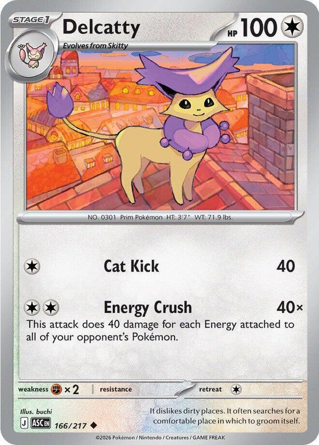 Delcatty 166/217 Non-Holo Ascended Heroes Pokemon Card