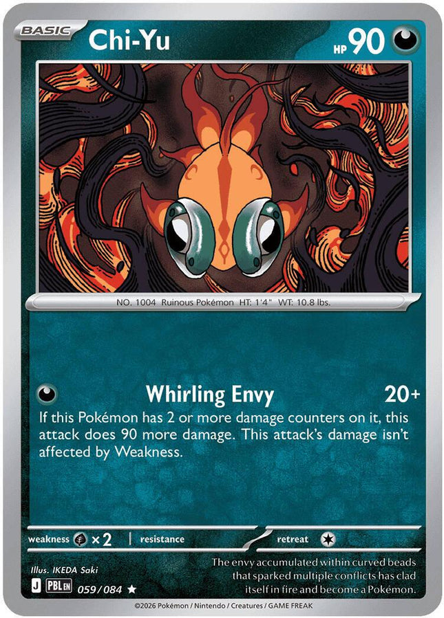 Chi-Yu 059/084 Reverse Holo Pitch Black Pokemon Card
