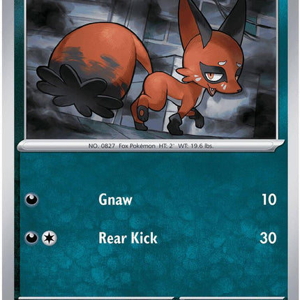 Nickit 053/084 Reverse Holo Pitch Black Pokemon Card