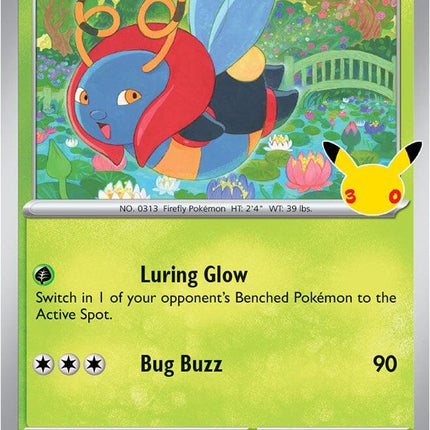 Volbeat 003/128 Anniversary Holo 30th Celebration Pokemon Card