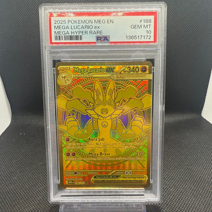 Mega Lucario ex 188 PSA 10 Gem Mint