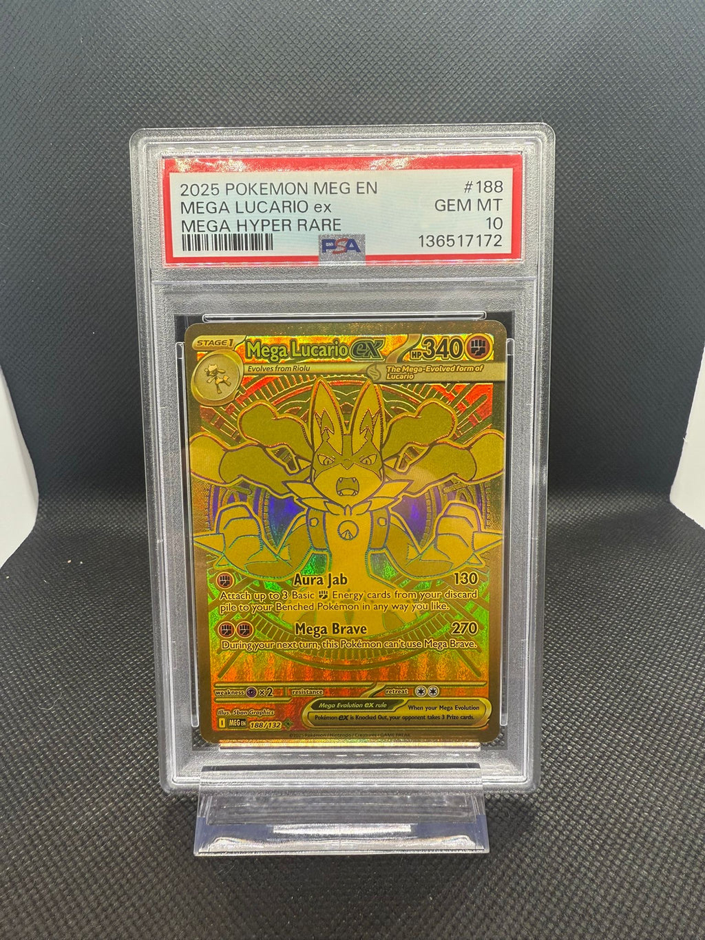 Mega Lucario ex 188 PSA 10 Gem Mint