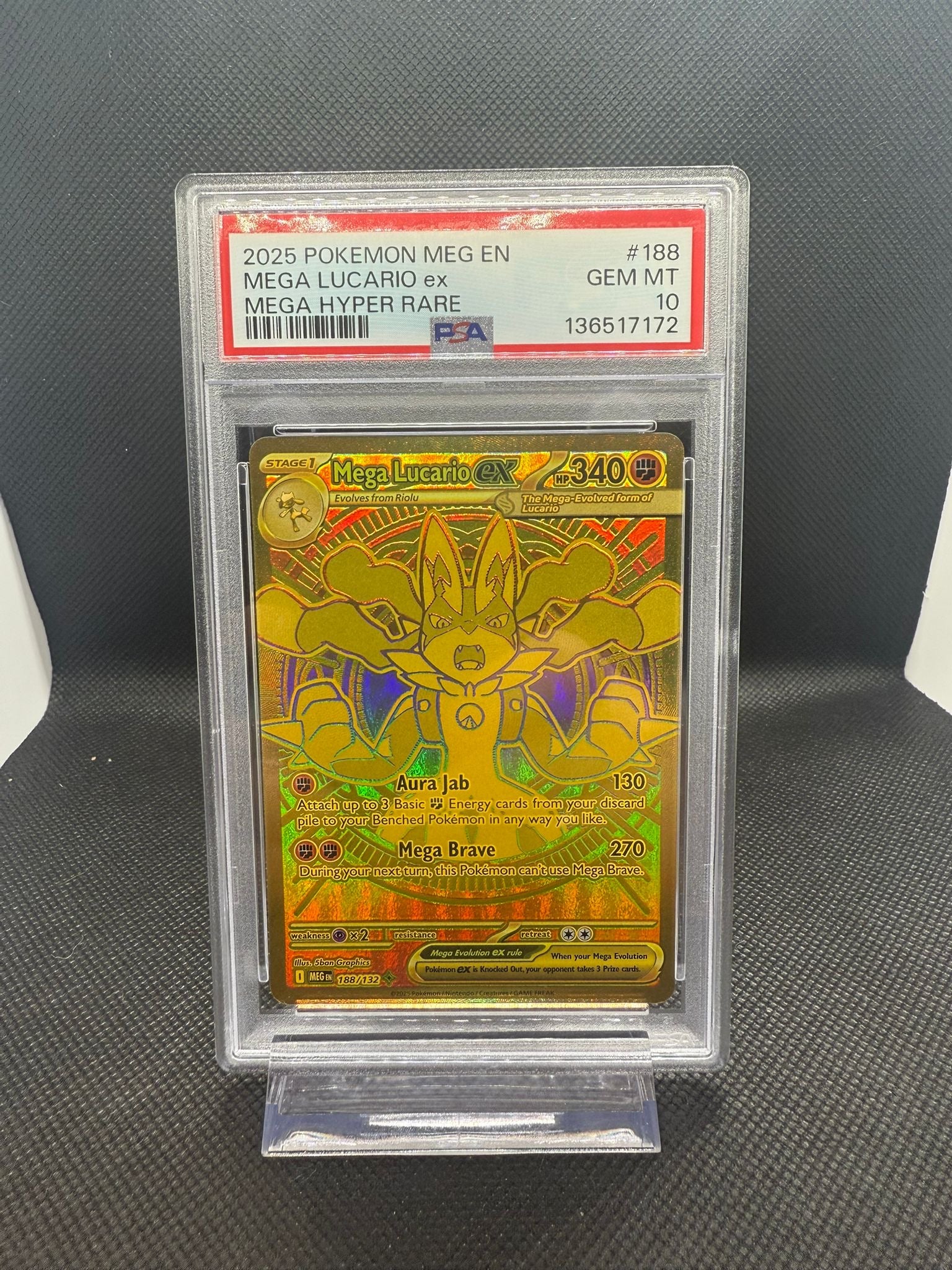 Mega Lucario ex 188 PSA 10 Gem Mint