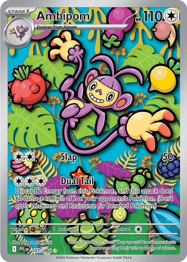 Ambipom 107/094 – Phantasmal Flames | Pokémon TCG English