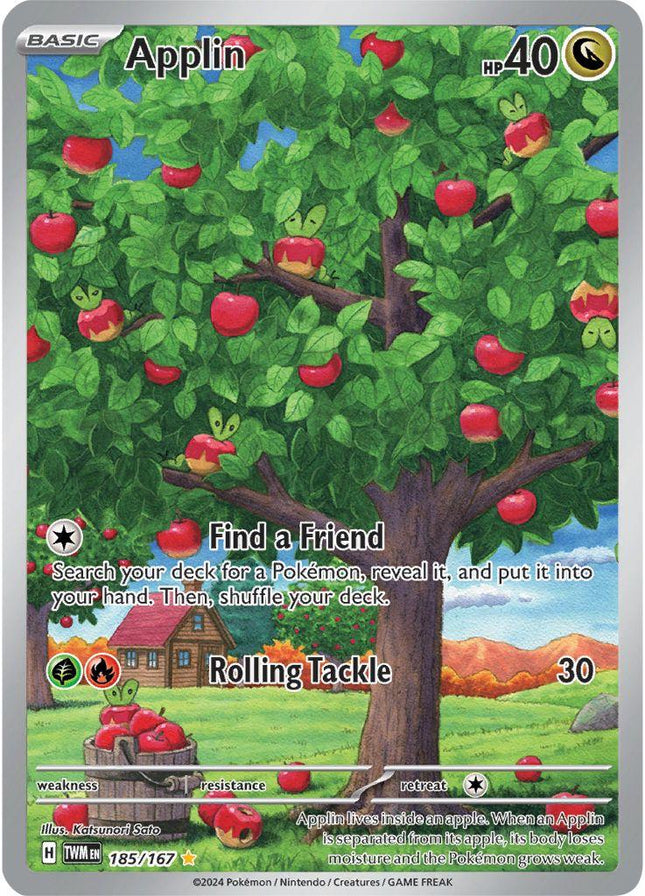 Applin 185/167 – Twilight Masquerade | Pokémon TCG English