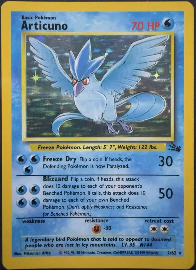 Articuno 2/62 – Holo Rare | Fossil Unlimited | Pokémon TCG English