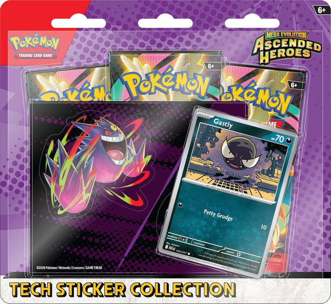 Ascended Heroes Tech Sticker Collection – Shadow Spirit (Gastly-Inspired)