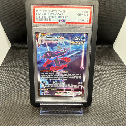 Inteleon VMAX 266/264 PSA 10 Secret Rare | Pokémon Fusion Strike