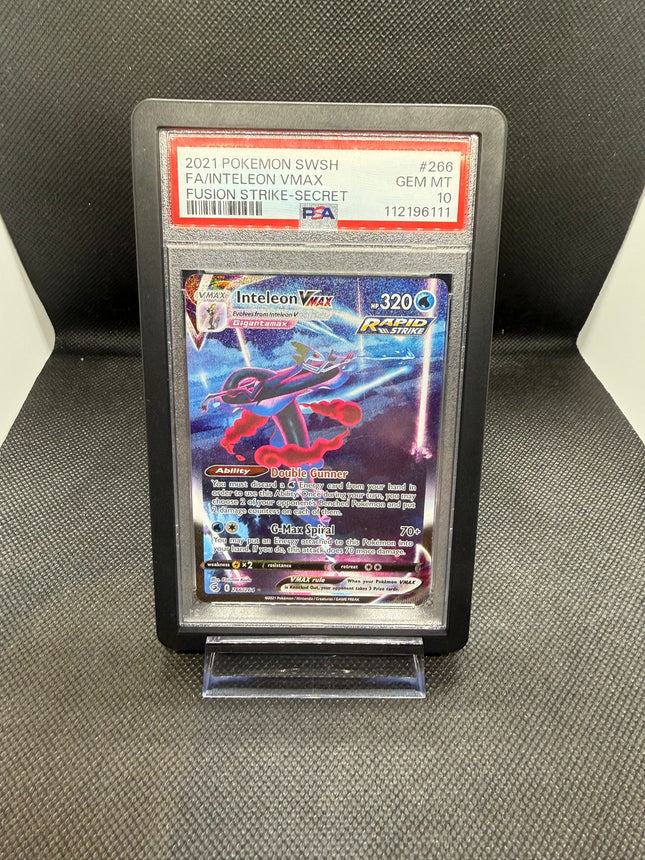 Inteleon VMAX 266/264 PSA 10 Secret Rare | Pokémon Fusion Strike