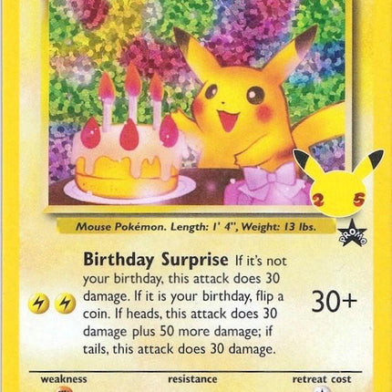 Birthday Pikachu 24 – Classic Collection Holo | Celebrations 25th Anniversary | Pokémon TCG English