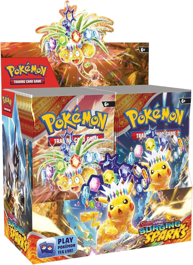 Surging Sparks Booster Box Sealed Case – 6 Booster Boxes | Scarlet & Violet | Pokémon TCG English