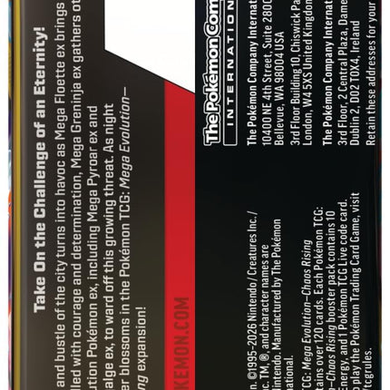 Chaos Rising Sleeved Booster Pack | Pokémon TCG Mega Evolution | English