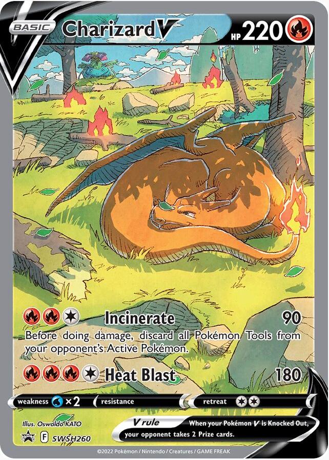 Charizard V SWSH260 – Alternate Art Promo | Sword & Shield Black Star Promo | Pokémon TCG English