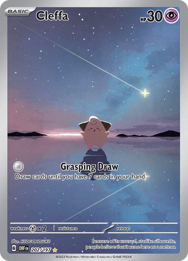 Cleffa 202/197 – Illustration Rare | Obsidian Flames | Pokémon TCG English