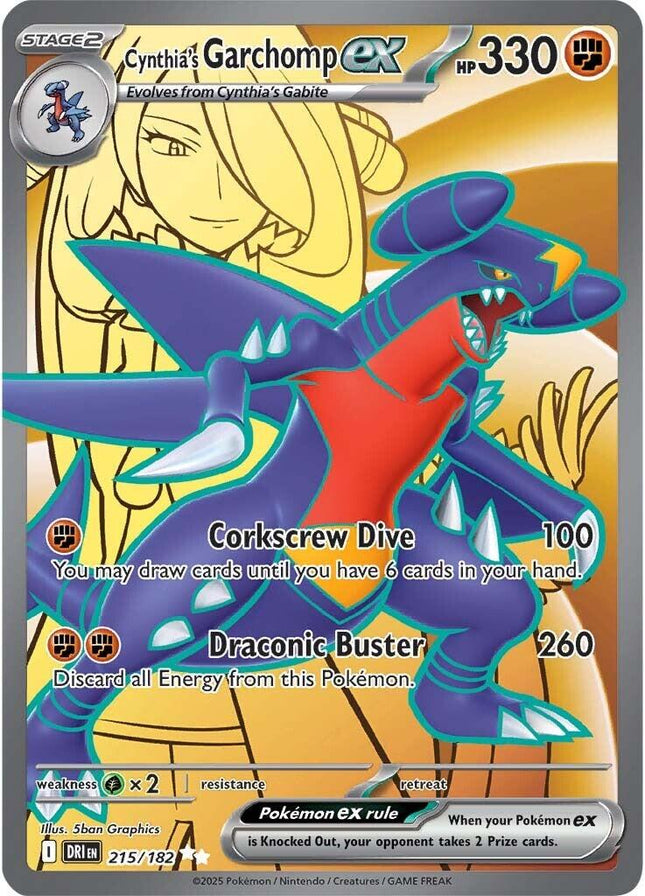 Cynthia's Garchomp ex 215/182 – Destined Rivals | Pokémon TCG English