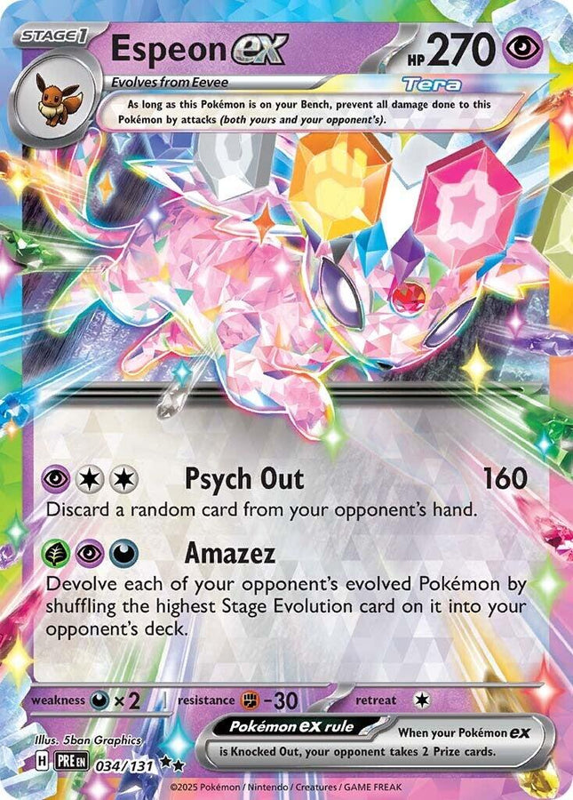 Espeon ex 034/131 – Prismatic Evolutions | Pokémon TCG English