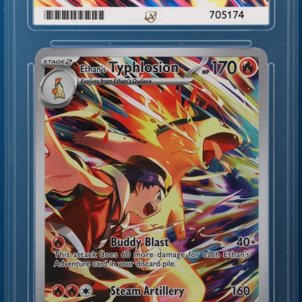 Ethan's Typhlosion 190/182 ACE 10 | Illustration Rare | Destined Rivals | Graded Pokémon Card