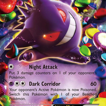 Gengar-EX 34/119 – Ultra Rare Holo | XY Phantom Forces | Pokémon TCG English