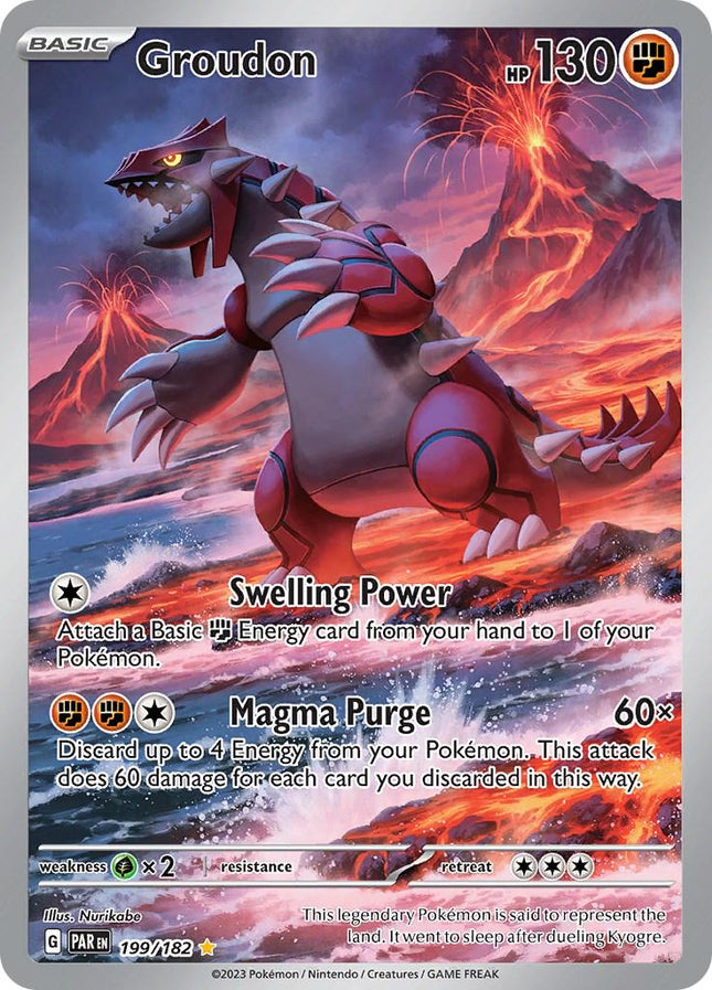 Groudon 199/182 Illustration Rare (IR) – Paradox Rift Expansion | Pokémon TCG English