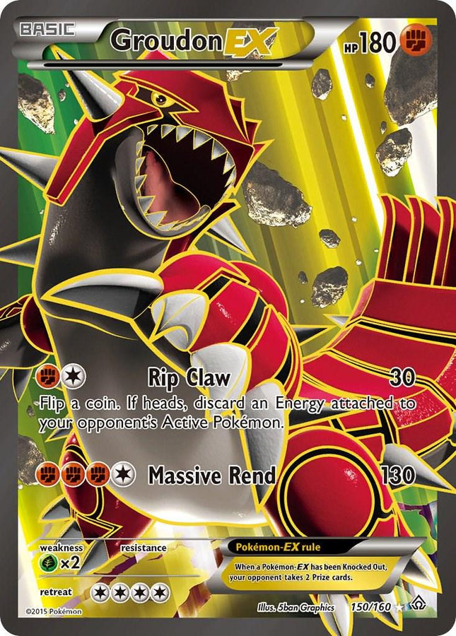 Groudon-EX 150/160 – Full Art Ultra Rare | Primal Clash | Pokémon TCG English