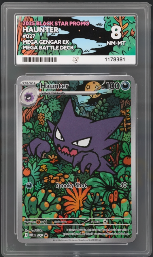 Haunter 027 – Illustration Rare | ACE Graded 8 | Mega Evolution Promo | Pokémon TCG English