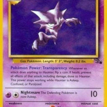 Haunter 21/62 – Rare | Fossil Unlimited | Pokémon TCG English