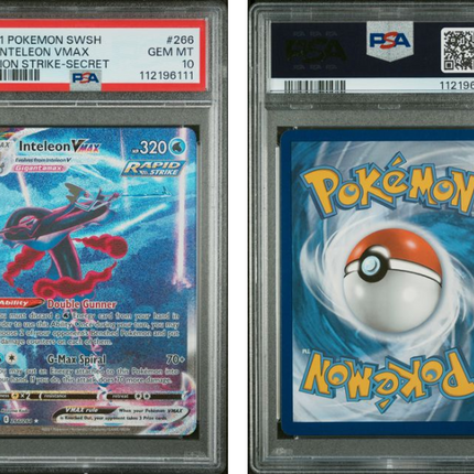 Inteleon VMAX 266/264 PSA 10 Secret Rare | Pokémon Fusion Strike