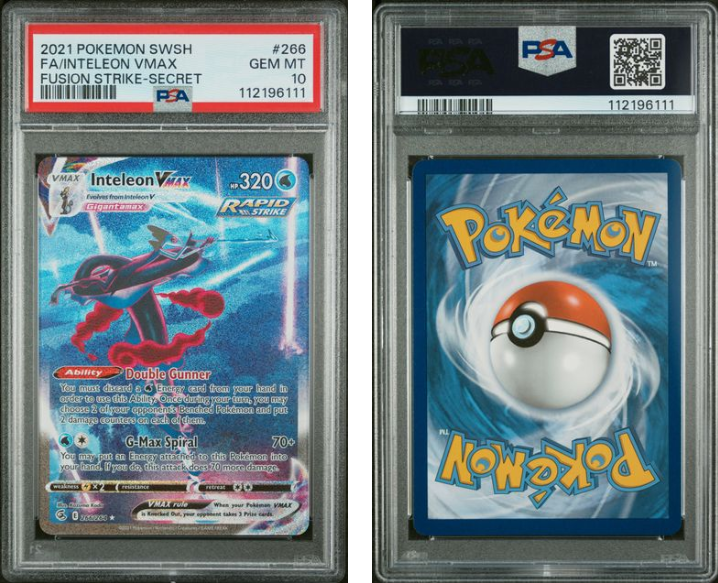 Inteleon VMAX 266/264 PSA 10 Secret Rare Pokmon Card | Fusion Strike Buy Any Cards Inteleon VMAX 266/264 PSA 10 Secret Rare Pokmon Card | Fusion Strike Buy Any Cards