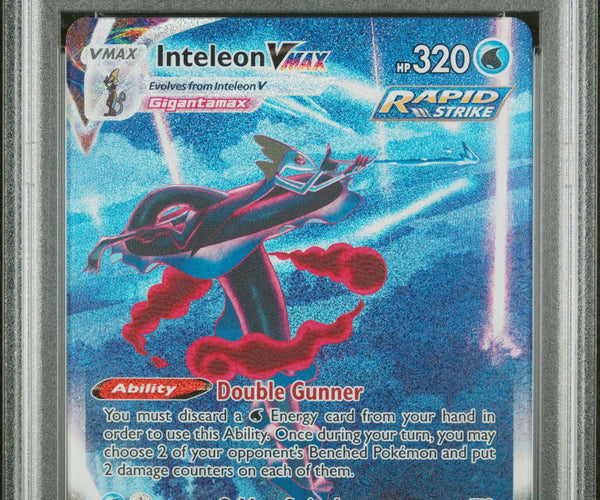 Inteleon VMAX 266/264 PSA 10 Secret Rare Pokmon Card | Fusion Strike  Buy  Any Cards
