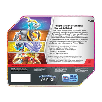 Pokémon TCG: Paradox Destinies Tin – Iron Boulder ex | English