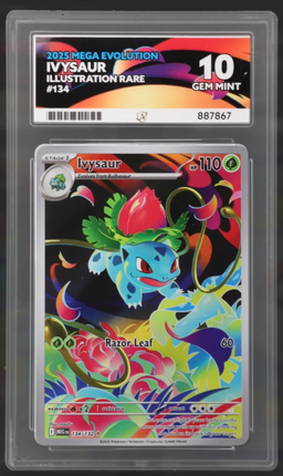 Ivysaur 134 IR – Ace Graded Gem Mint 10 Pokémon Card (Illustration Rare)