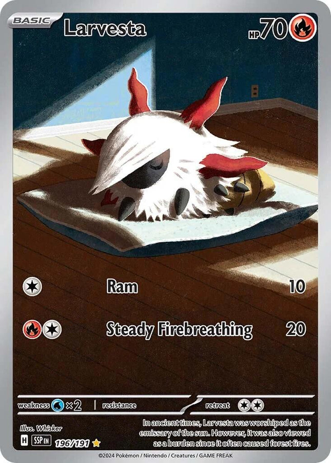Larvesta 196/191 – Surging Sparks | Pokémon TCG English
