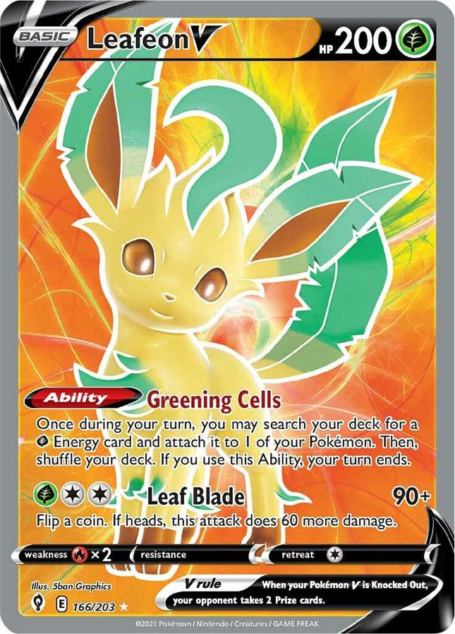 Leafeon V 166/203 – Alternate Art Ultra Rare | Evolving Skies | Pokémon TCG English