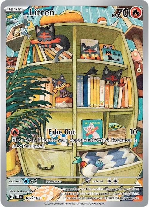 Litten 167/162 – Illustration Rare | Temporal Forces | Pokémon TCG English