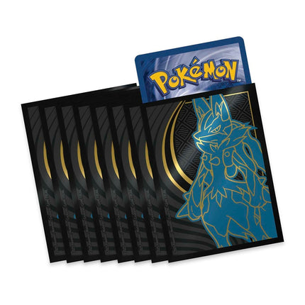 Pokémon trading card with a blue creature illustration on a black background