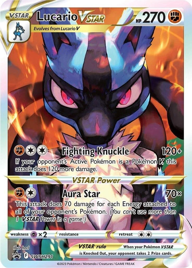 Lucario VSTAR SWSH291 Full Art Black Star Promo – Crown Zenith | English