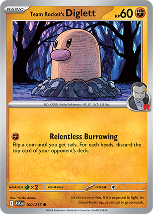 Team Rocket's Diglett 100/217
