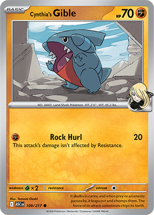 Cynthia's Gible 109/217