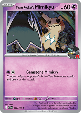 Team Rocket's Mimikyu 097/217