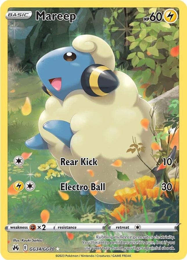 Mareep GG34/GG70 – Galarian Gallery Holo Rare | Crown Zenith | Pokémon TCG English
